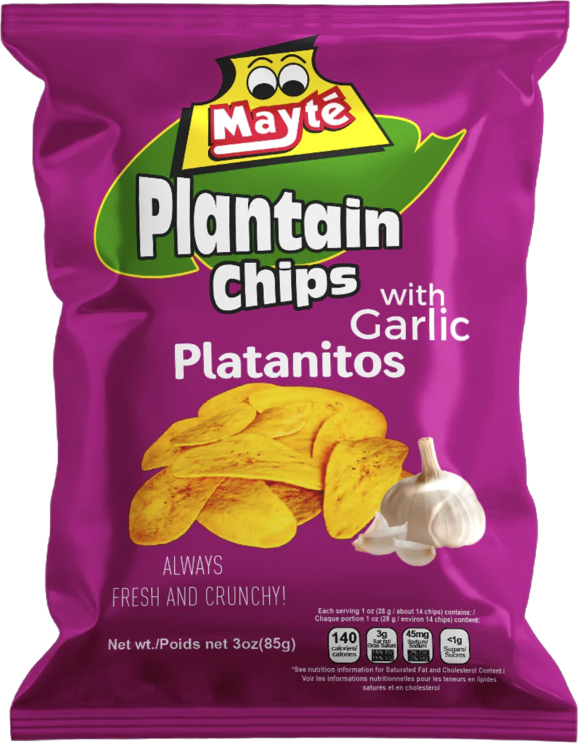 Garlic Plantain Chips - 30 packs 3oz – mayteplantainchips