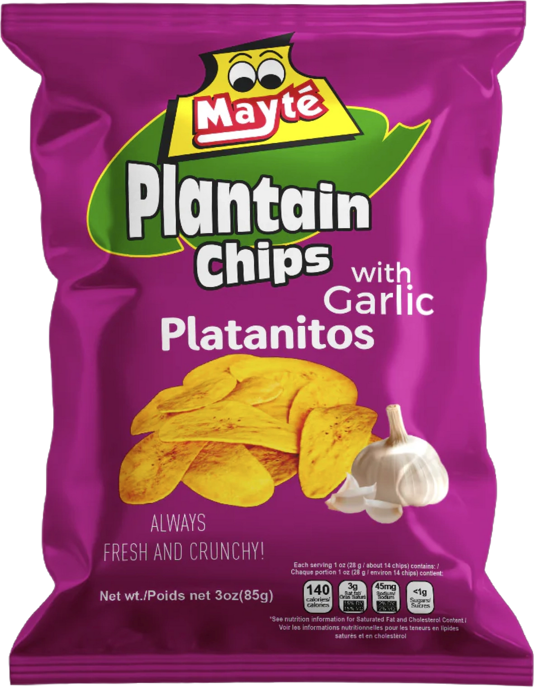 Garlic Plantain Chips - 30 packs 3oz