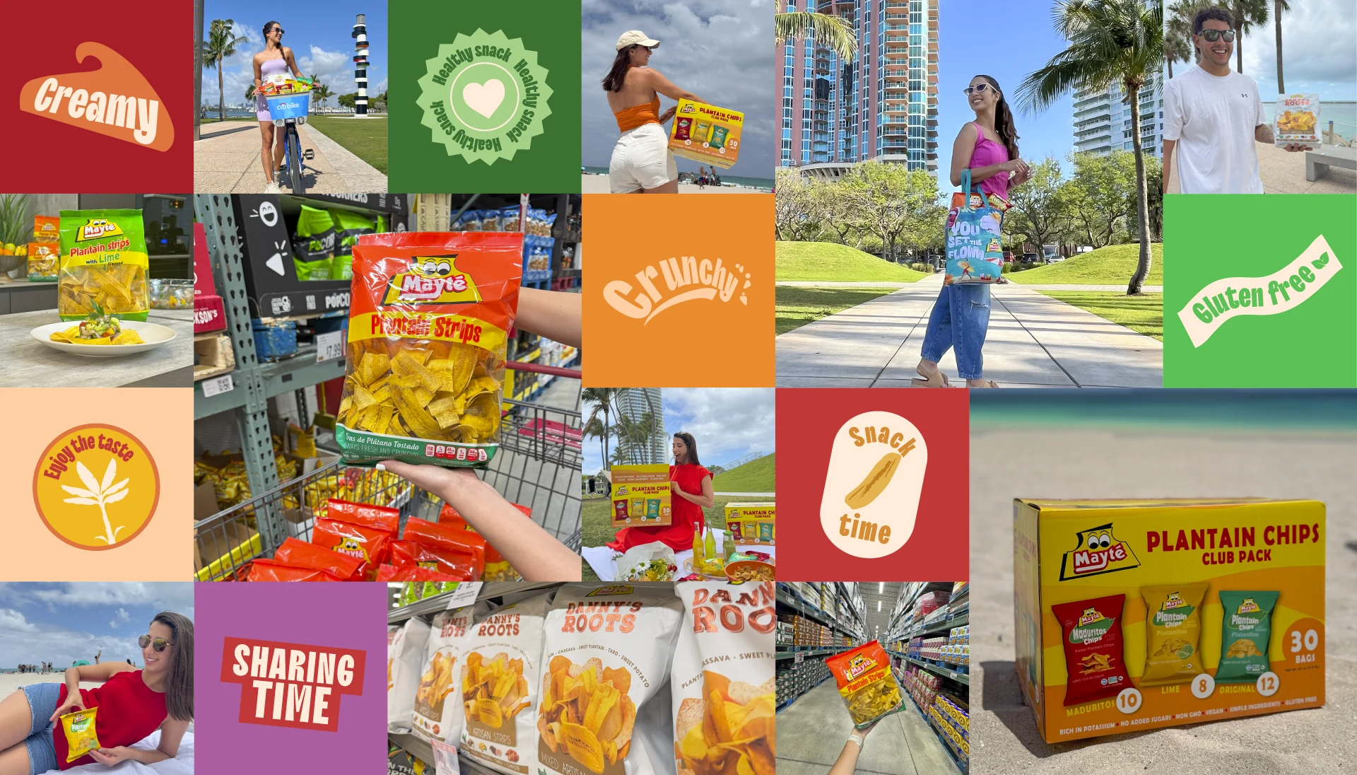 collage of Mayté products